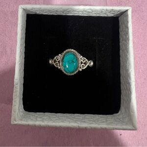 Turquoise Silver Ring, Sterling 925